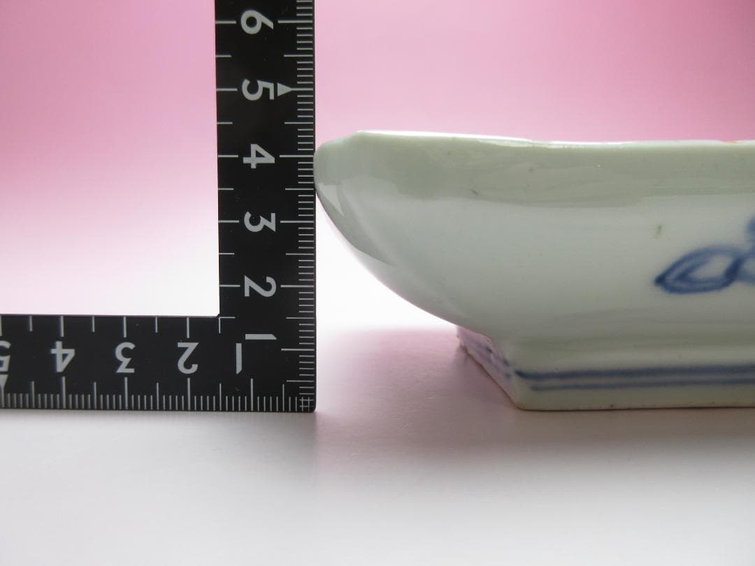 アンティーク 染錦 花紋 長皿 8客 MO70720