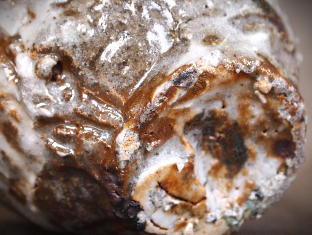 希少作★加藤委★川小牧引っ掻き茶碗★共箱