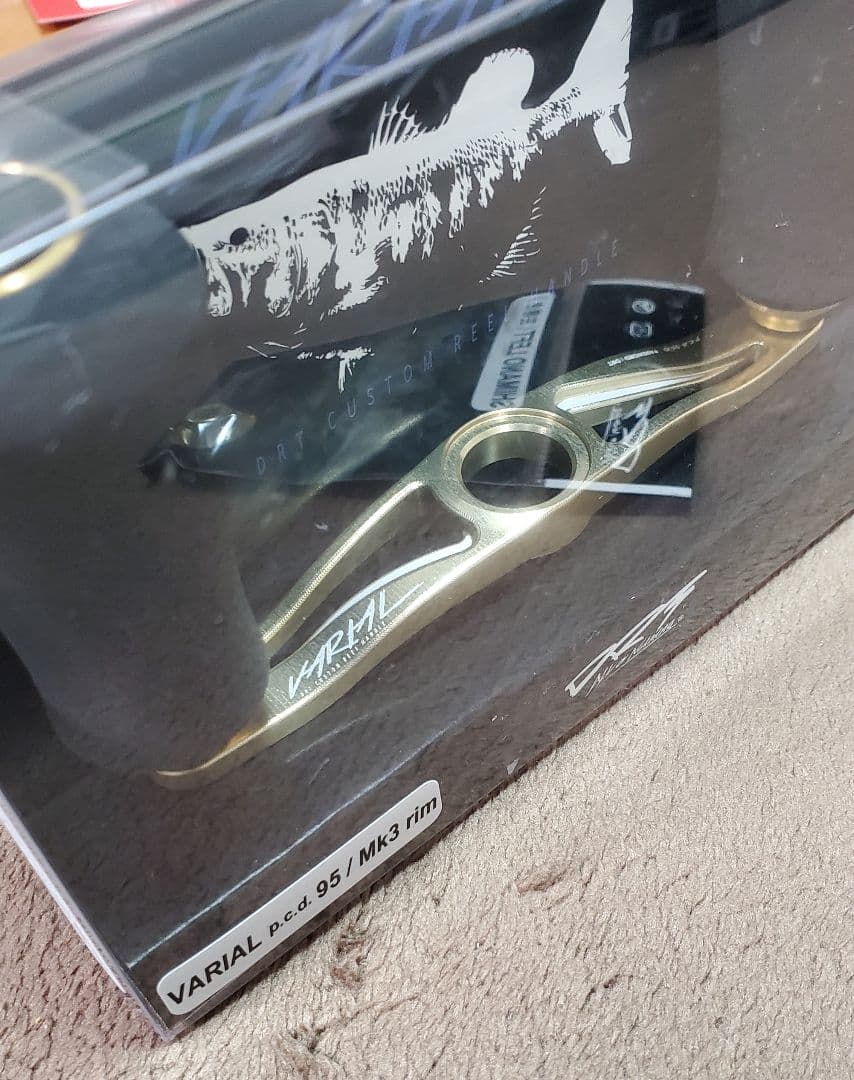 DRTバリアルハンドル95 GOLD mk3rim センターナット付きシマノ左