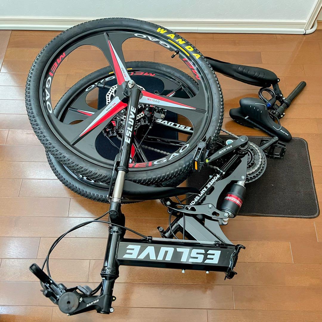 【引取り限定_大阪】Esluve マウンテンバイク 折りたたみ