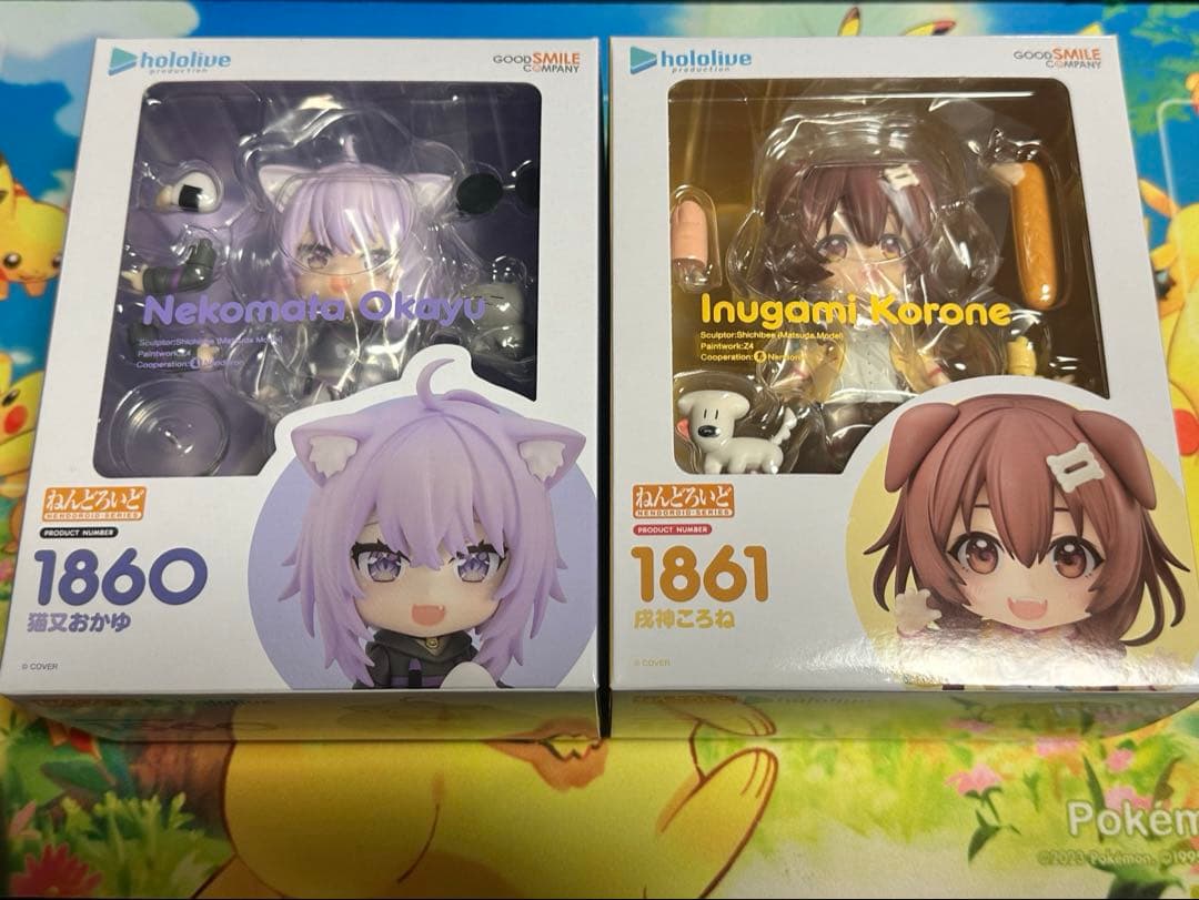 ホロライブ　猫又おかゆ　戌神ころね　ねんどろいど