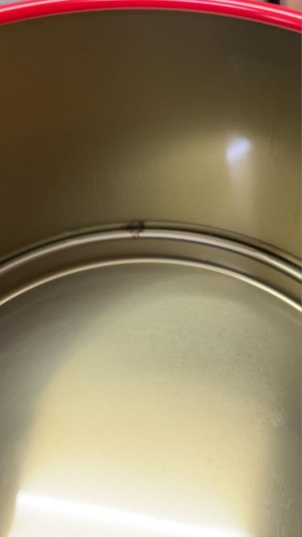 希少 不二家 ペコちゃん ポコちゃん　スツール缶　ペール缶　バケツ缶　収納箱　赤