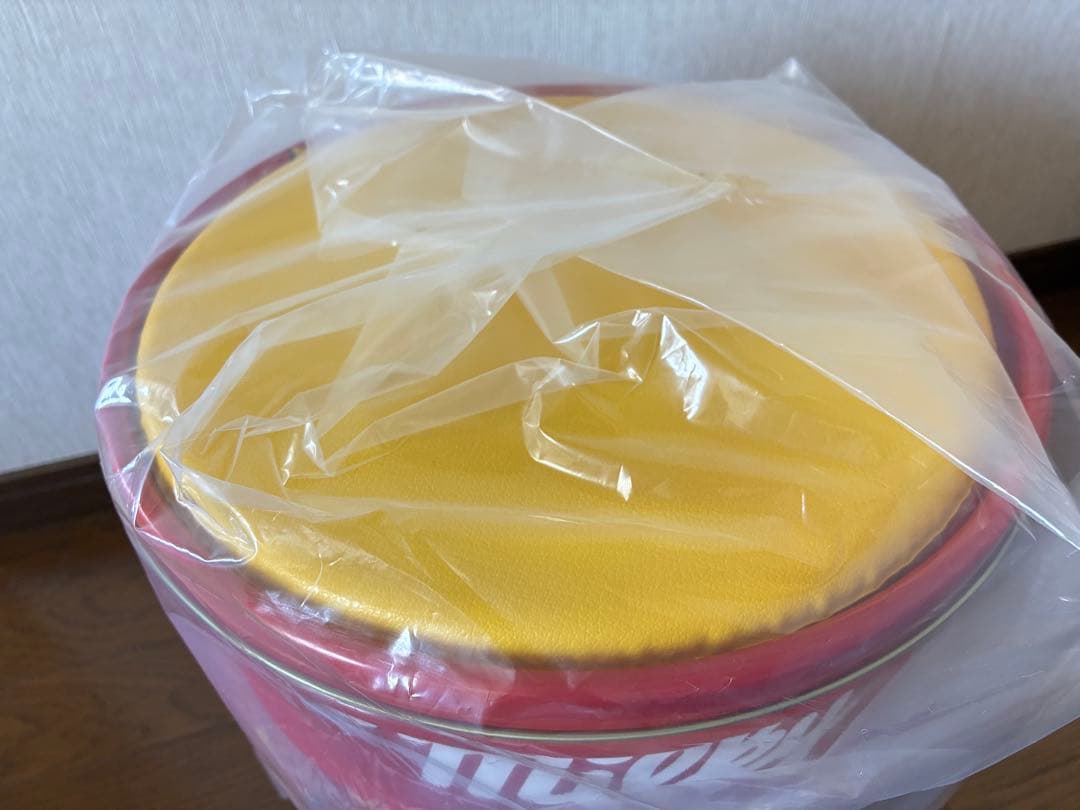 希少 不二家 ペコちゃん ポコちゃん　スツール缶　ペール缶　バケツ缶　収納箱　赤