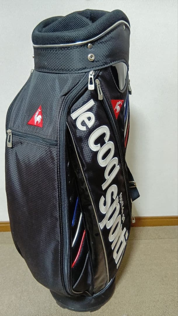 メンズ　キャディバッグ　ゴルフバッグ　ルコック　黒