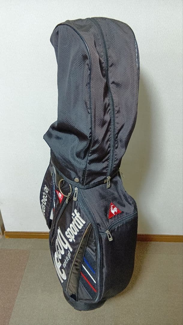 メンズ　キャディバッグ　ゴルフバッグ　ルコック　黒