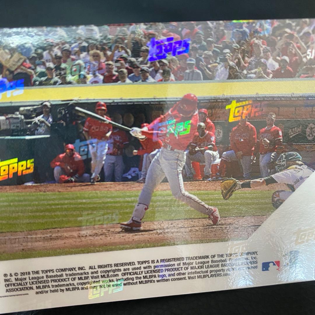 大谷翔平　メジャー初ヒットカード