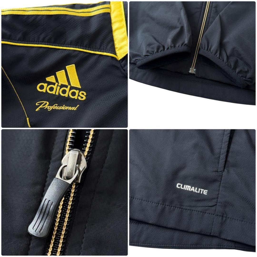 アディダス プロフェッショナル ナイロン ジャージ 上下 L - XL 黒 野球