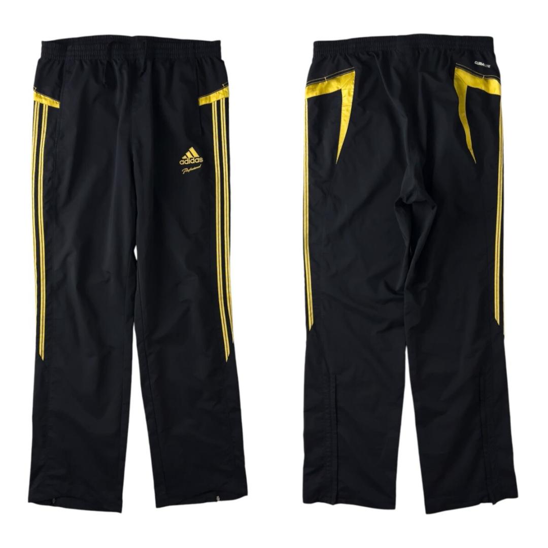 アディダス プロフェッショナル ナイロン ジャージ 上下 L - XL 黒 野球