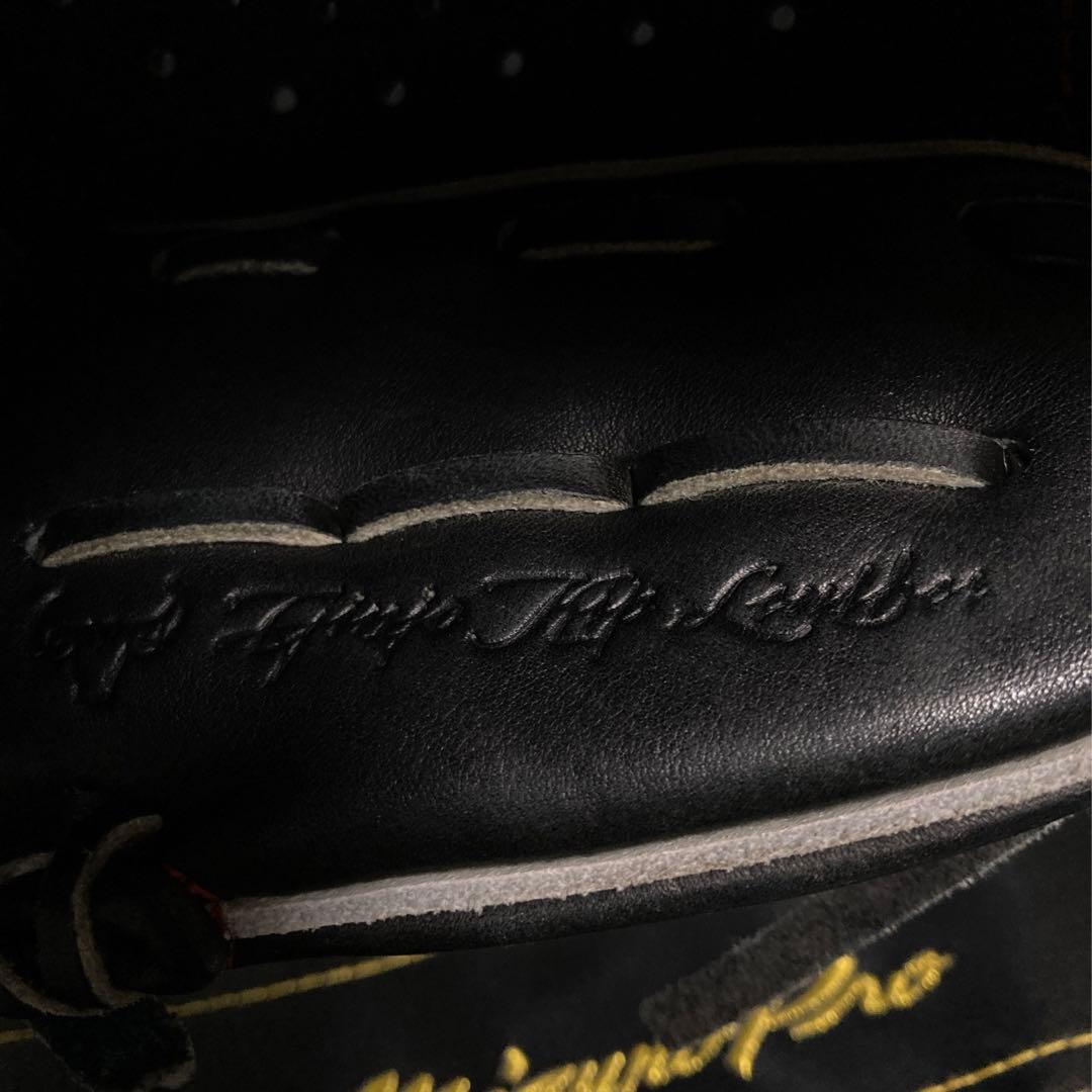 ミズノプロ キップ革 一般 大人用 硬式 左 投手 野球 グローブ グラブ 良品