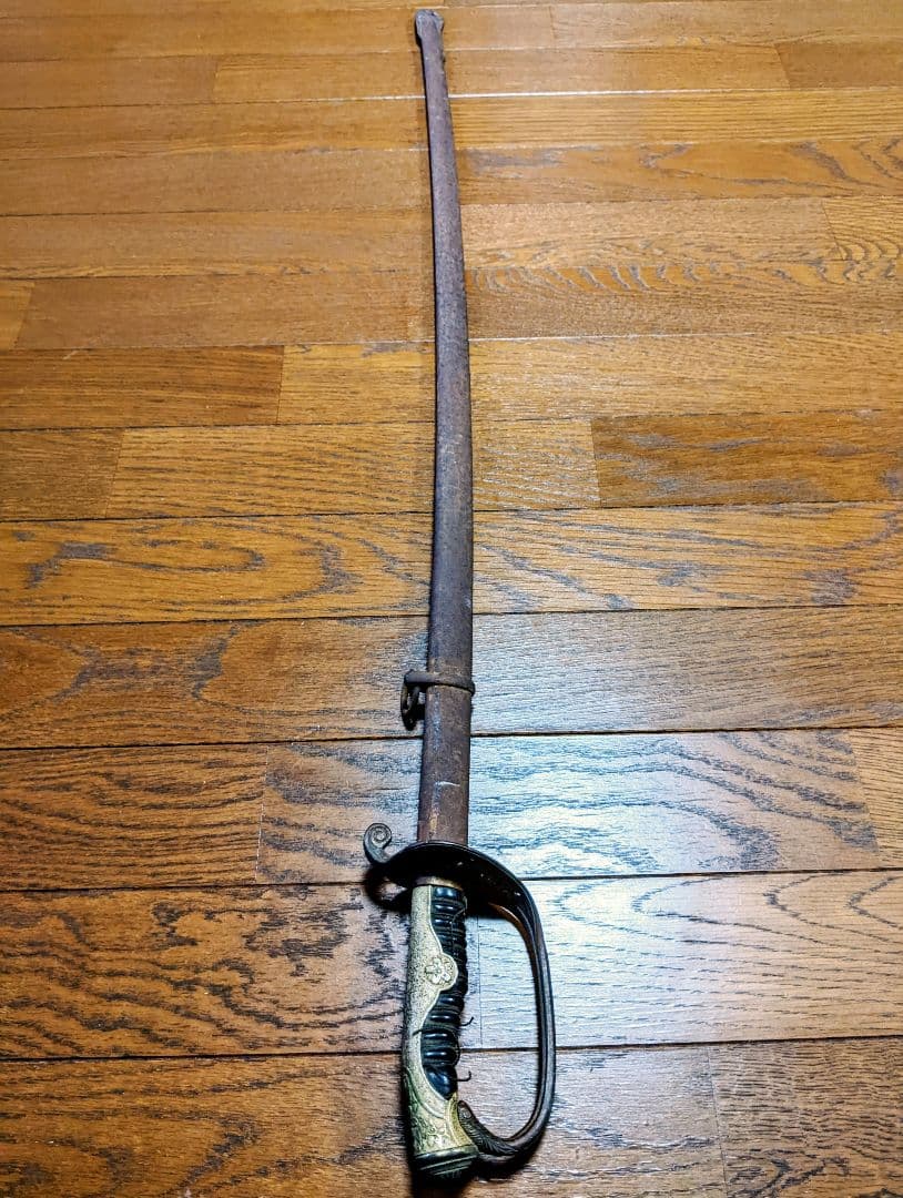 【当時物】旧日本軍 帝国陸軍 軍刀 指揮刀 模造刀 模造刀身 サーベル型95cm