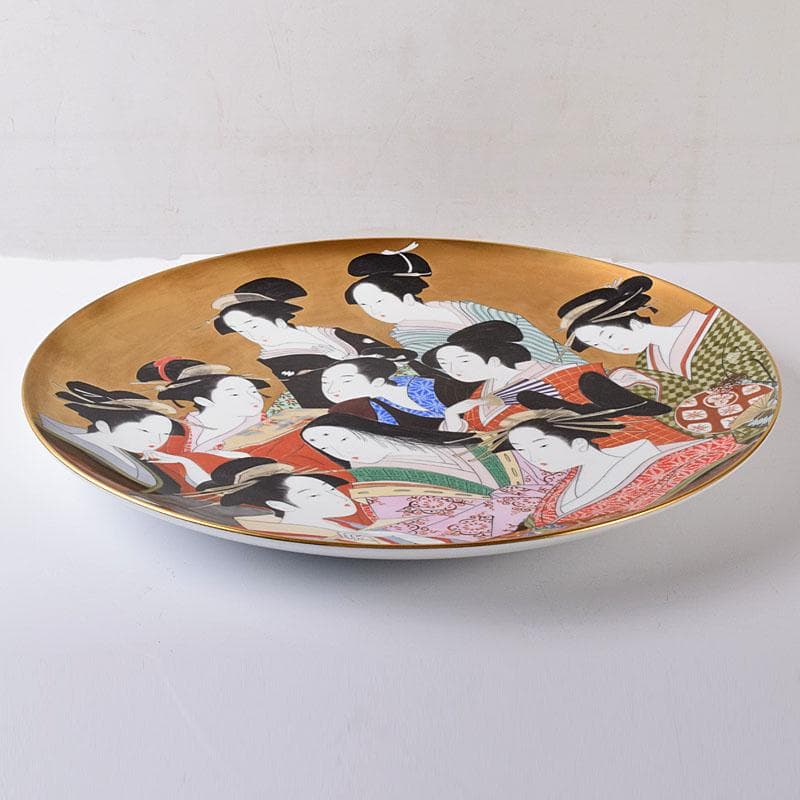ノリタケ　スタジオコレクション　金彩　浮世絵　大皿　飾皿　M　7816C