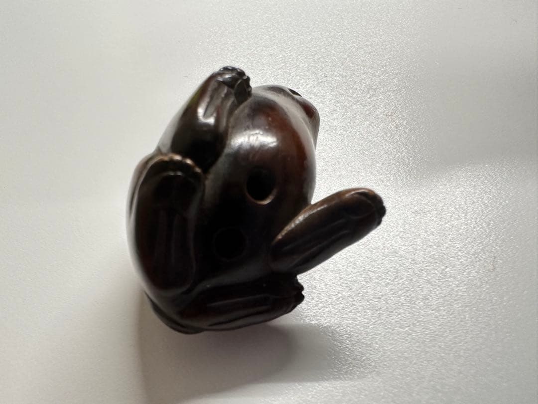 犬の根付(netsuke) 木製　江戸時代