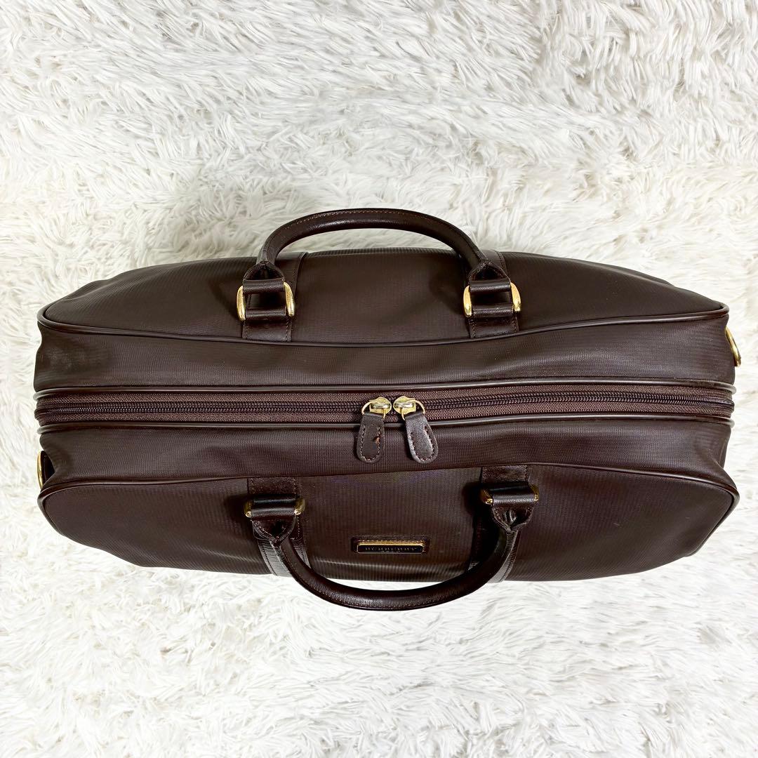 【未使用級】 バーバリーゴルフ ボストンバッグ 2way ブラウン ノバチェック