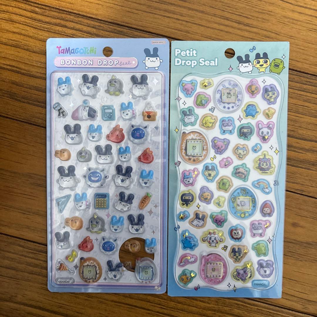 ボンボンドロップシール、コットンパフィシール　正規品サンリオ&たまごっち12種類