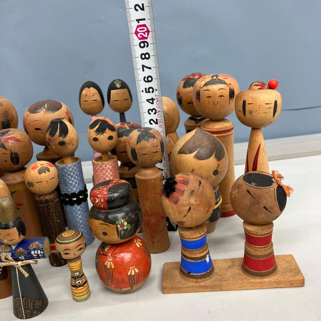 D-3 こけし まとめ売り 創作こけし 民芸品 郷土玩具 木彫り人形 昭和レトロ