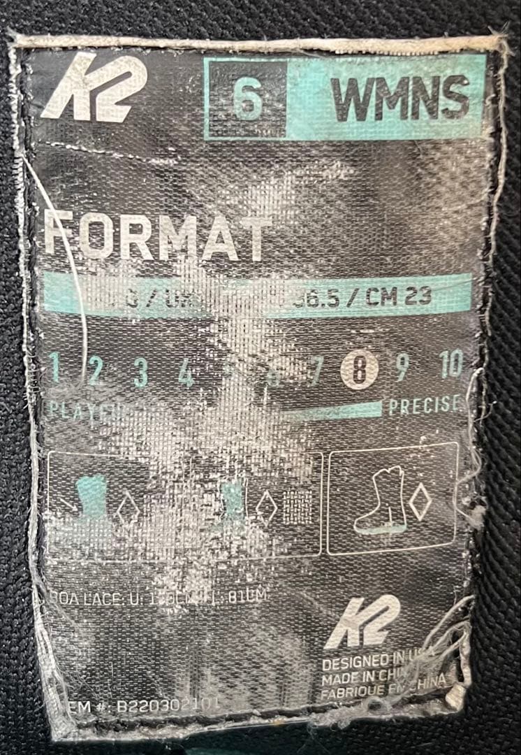 【即日発送】スノボ　K2 ケーツー FORMAT フォーマット 23.0cm