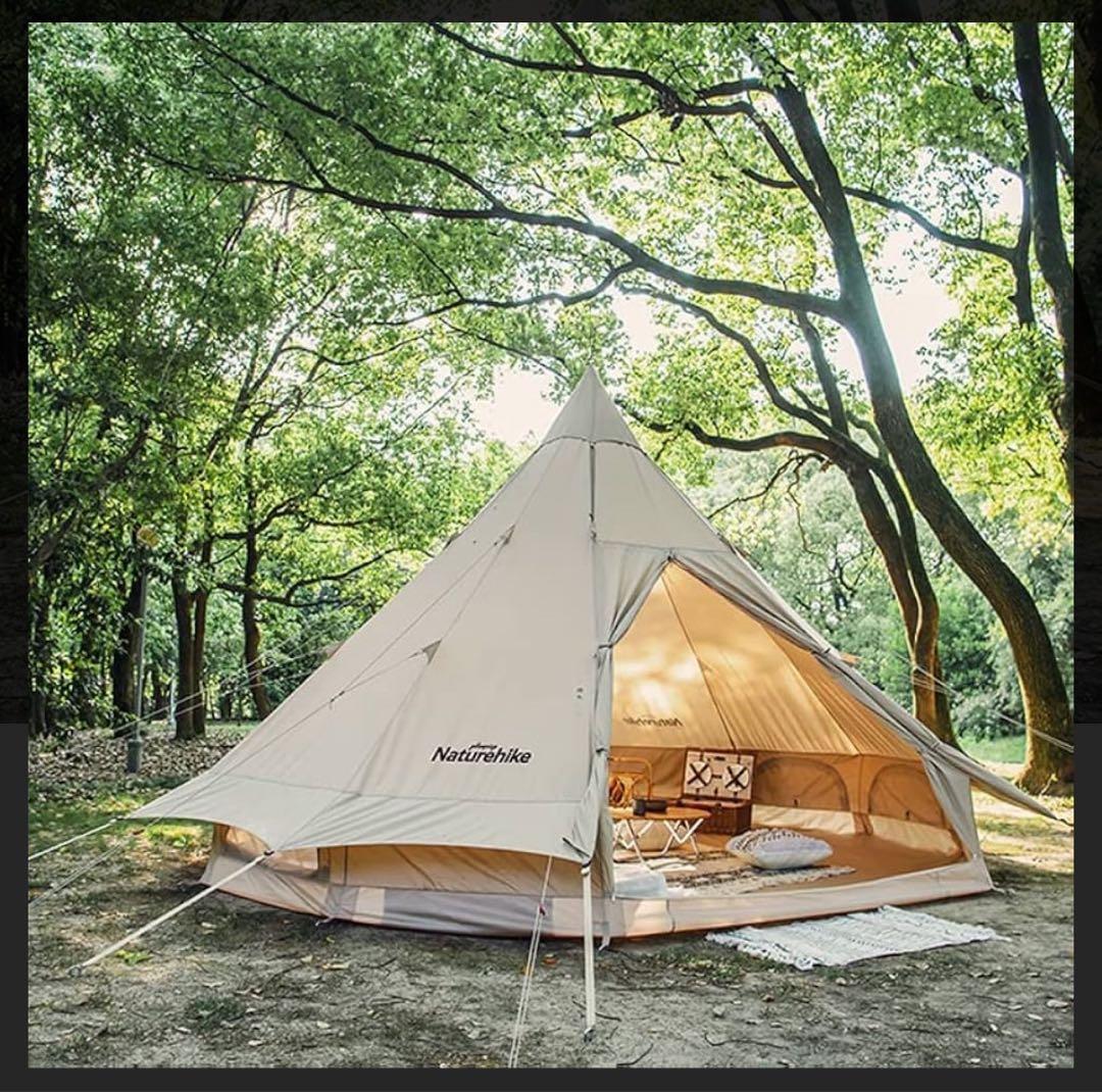 Naturehike コットンピラミッドラージテント ブライトン12.3」　中古