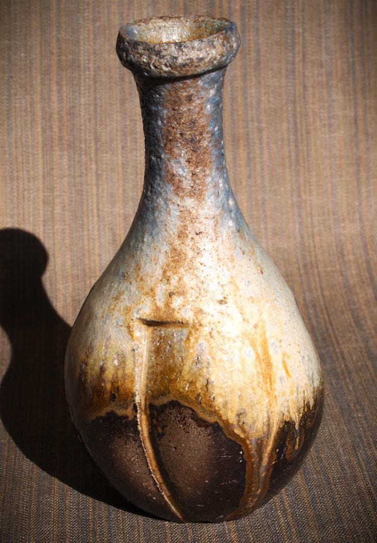 人気作家★大岩智之【師：隠崎隆一】★黒備前徳利★共箱