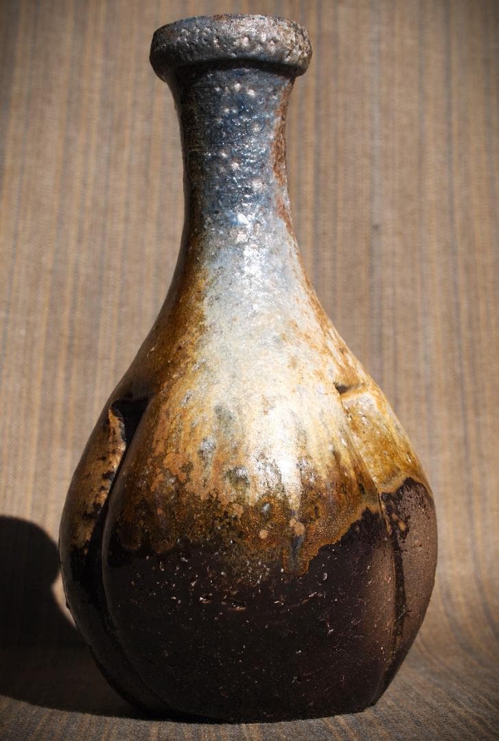 人気作家★大岩智之【師：隠崎隆一】★黒備前徳利★共箱