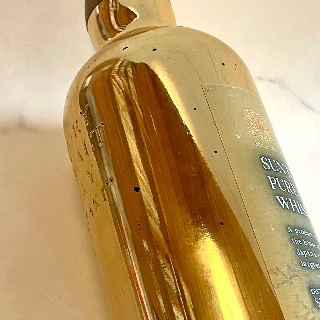 【激レア】サントリー　山崎　６０周年記念 ゴールドボトル　空き瓶　メッキ剥離有り