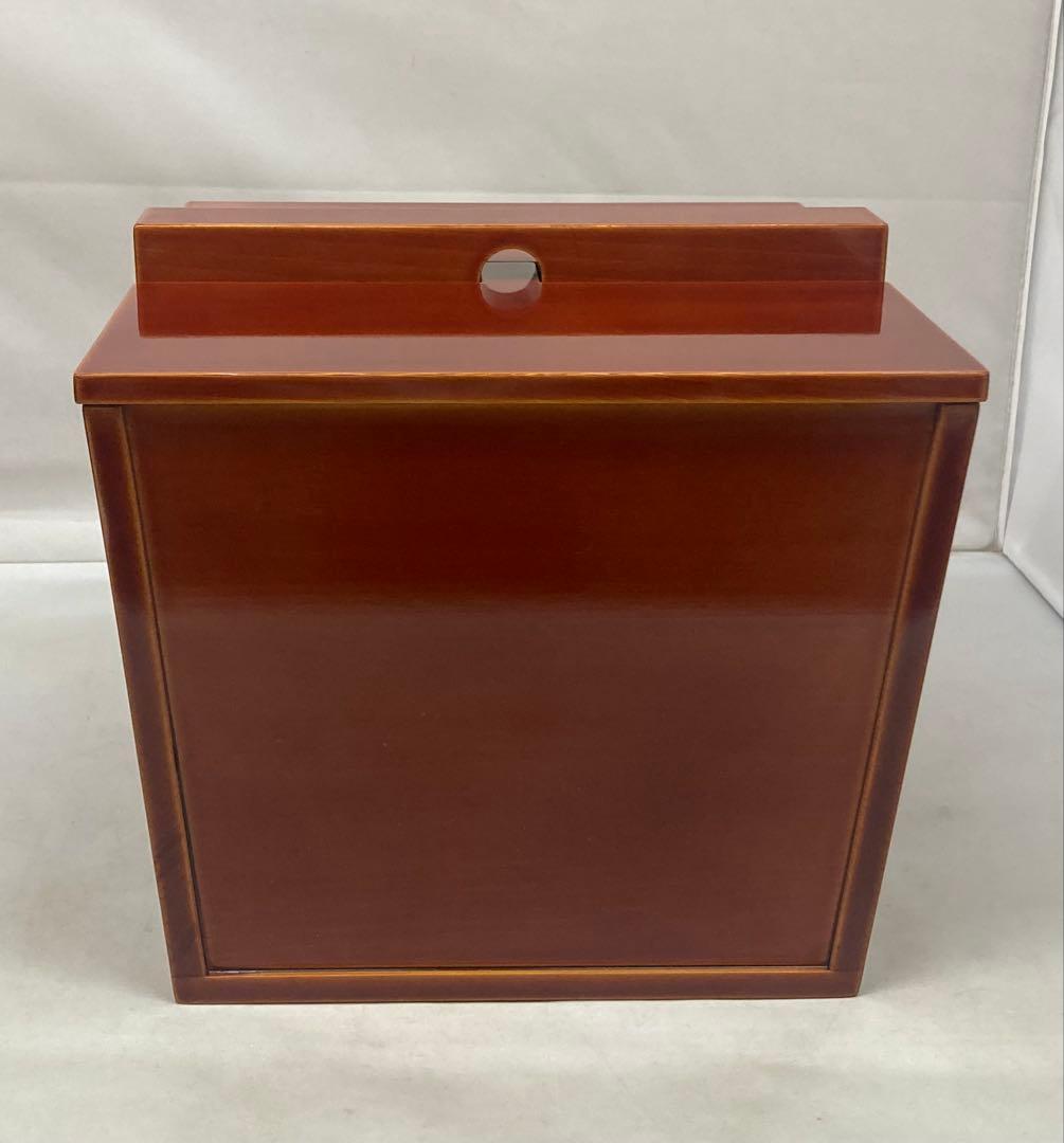 B416b「飛騨製 釣瓶水指」14代淡々斎宗匠箱書付　蓋に花押有　春慶塗