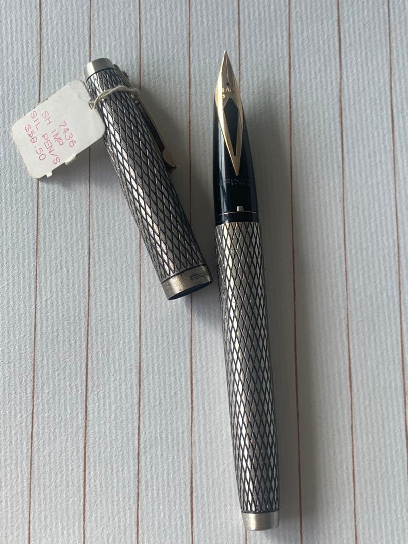 極めて希少 Sheaffer インペリアル シルバー 万年筆 ダイヤ付きクリップ