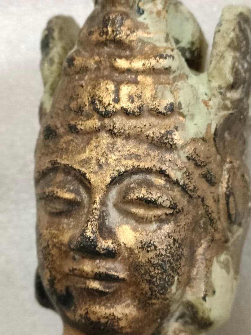 鉄仏　観音立像　夢違い観音　時代物　骨董アンティークNo.80