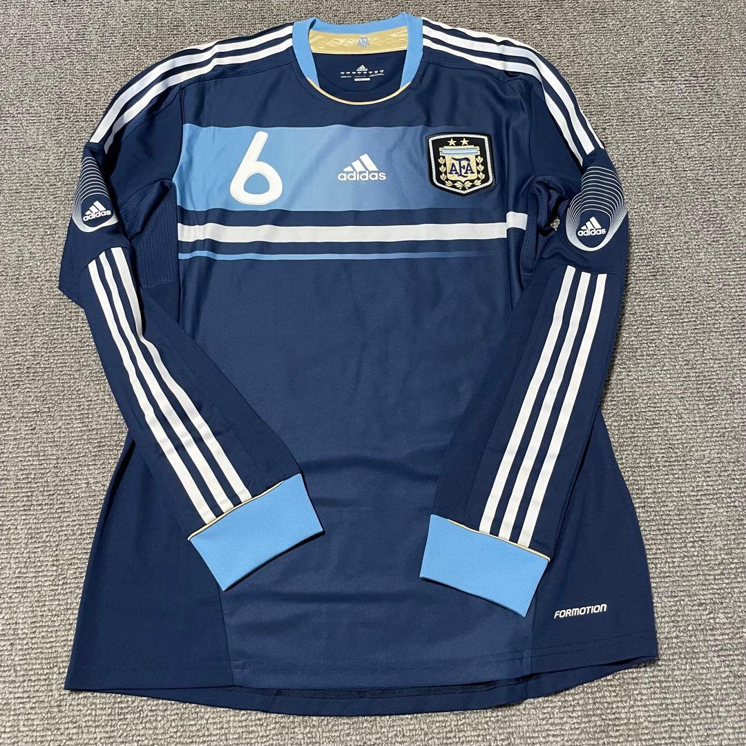 12'アルゼンチン代表ユニフォームアウェイ長袖 #6エインセ 支給品 選手用