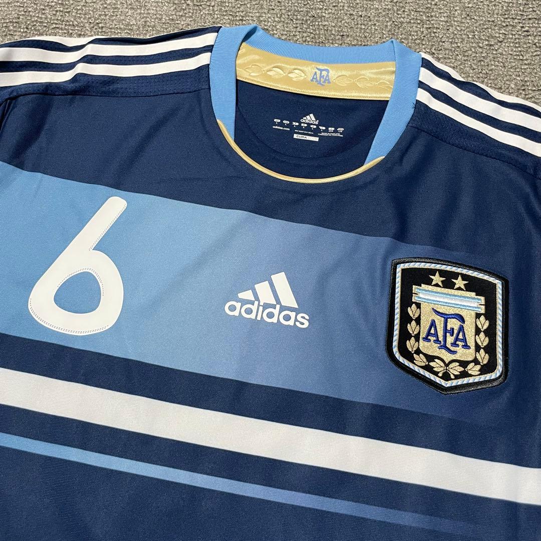 12'アルゼンチン代表ユニフォームアウェイ長袖 #6エインセ 支給品 選手用