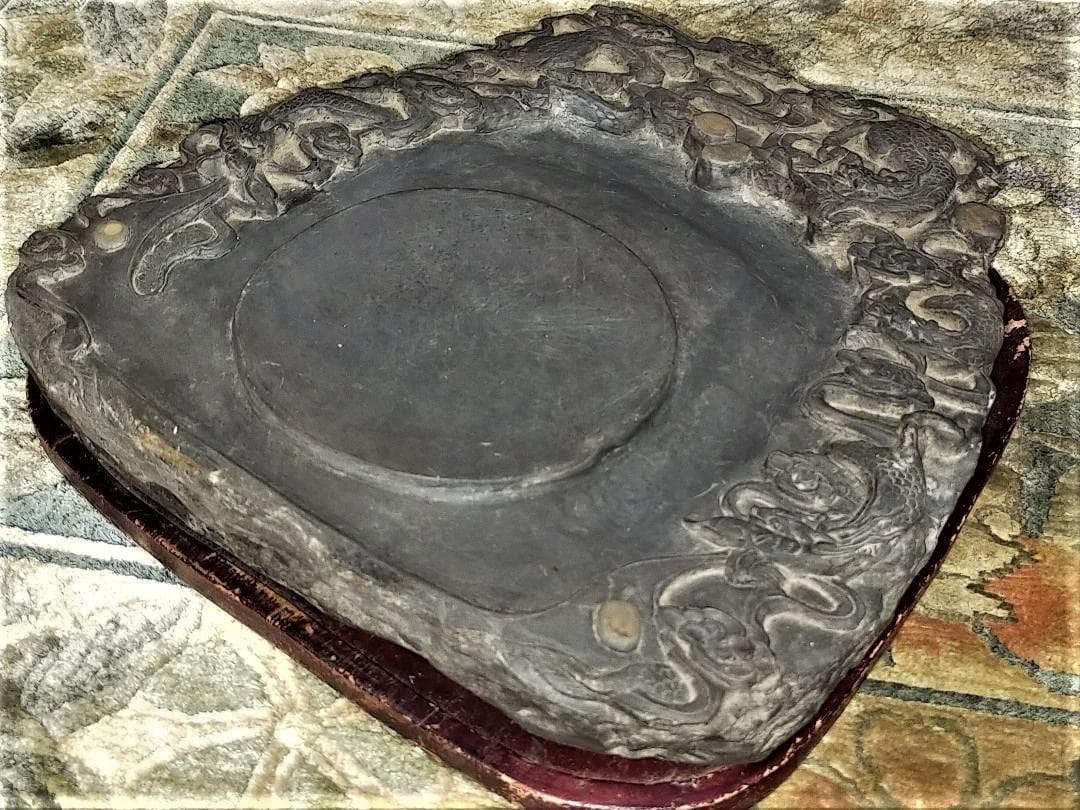 ♥中国　特大　端渓　硯　６．７ｋｇ　端渓硯　老坑　骨董品