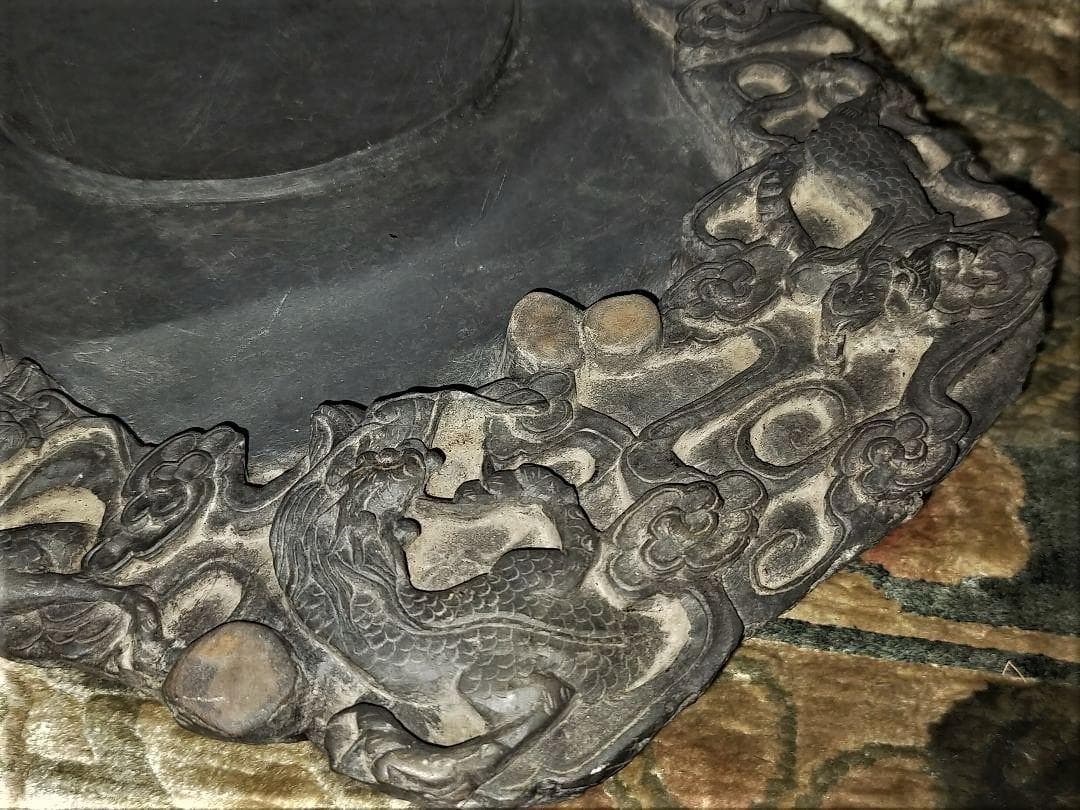 ♥中国　特大　端渓　硯　６．７ｋｇ　端渓硯　老坑　骨董品