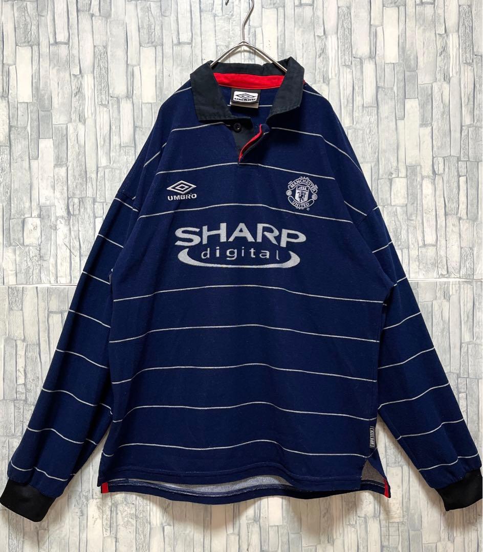アンブロ マンチェスターユナイテッド ユニフォーム L刺繍ロゴ 長袖 99-00