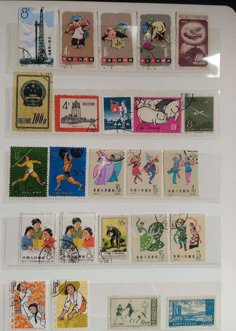 海外切手中国未使用使用済セットばら6フレ―厶140枚位