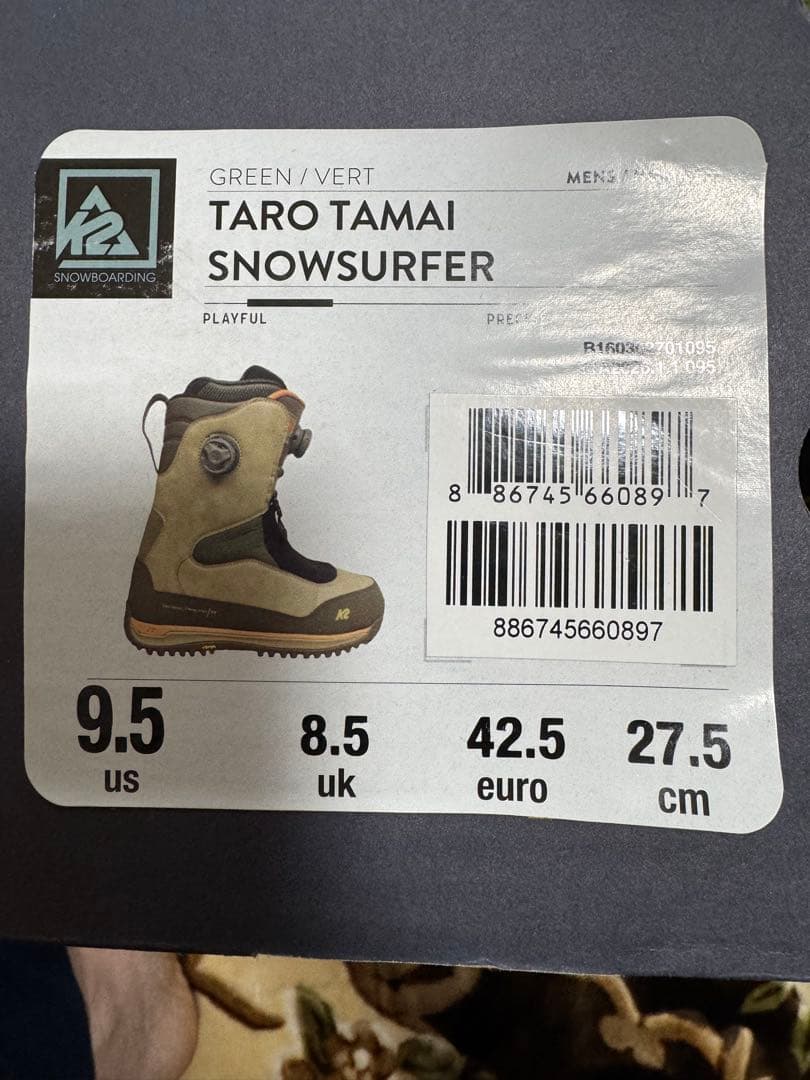 K2 スノーサーフ　SURFER ファーストモデル