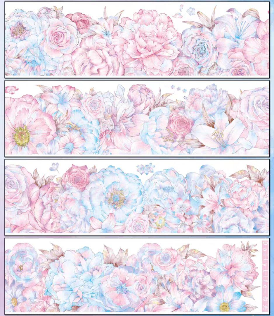 切売 742★ 海外 マスキングテープ マステ PET 装飾 花 贝壳光