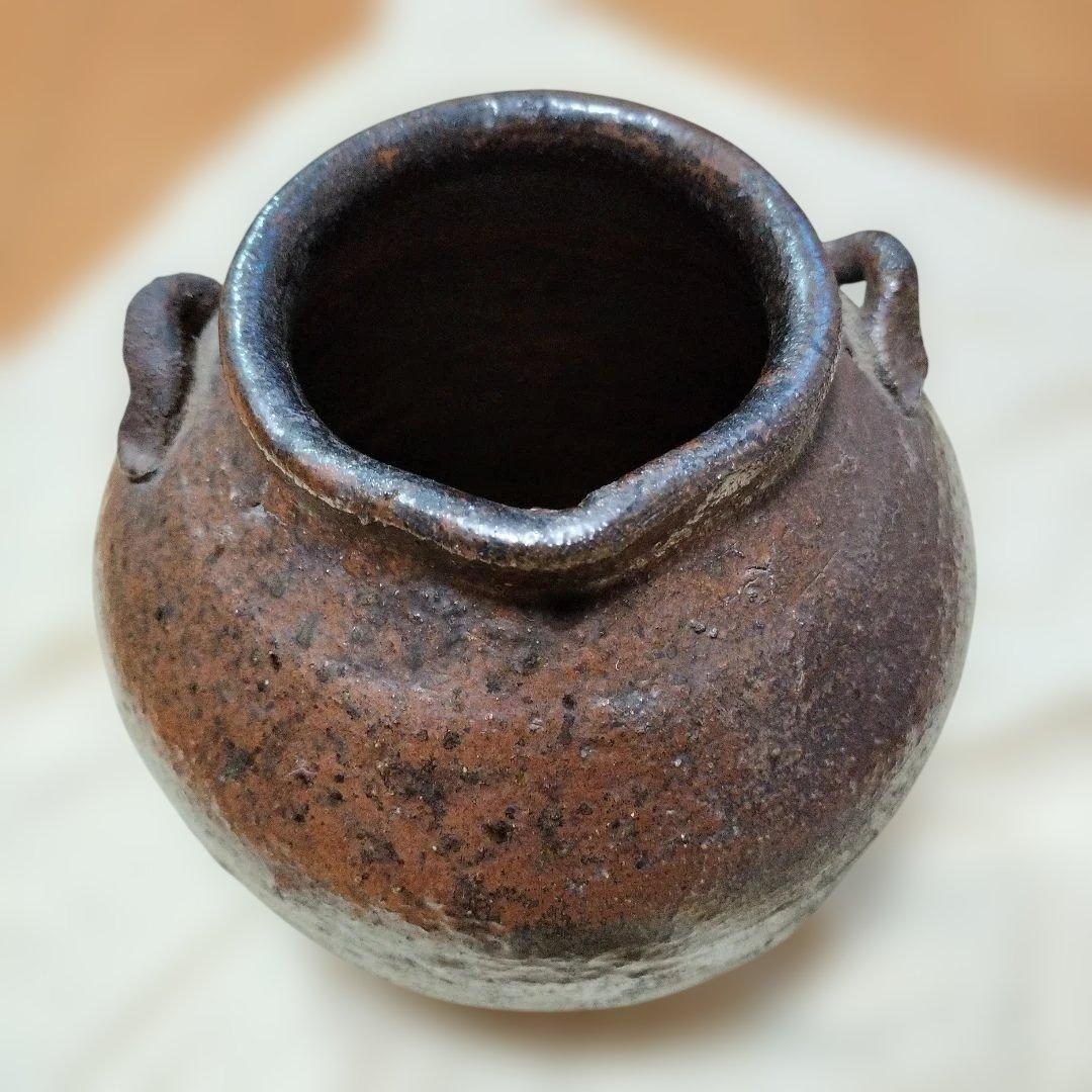 古美術　越前鉄漿壺　御歯黒壺　桃山時代　箱付き