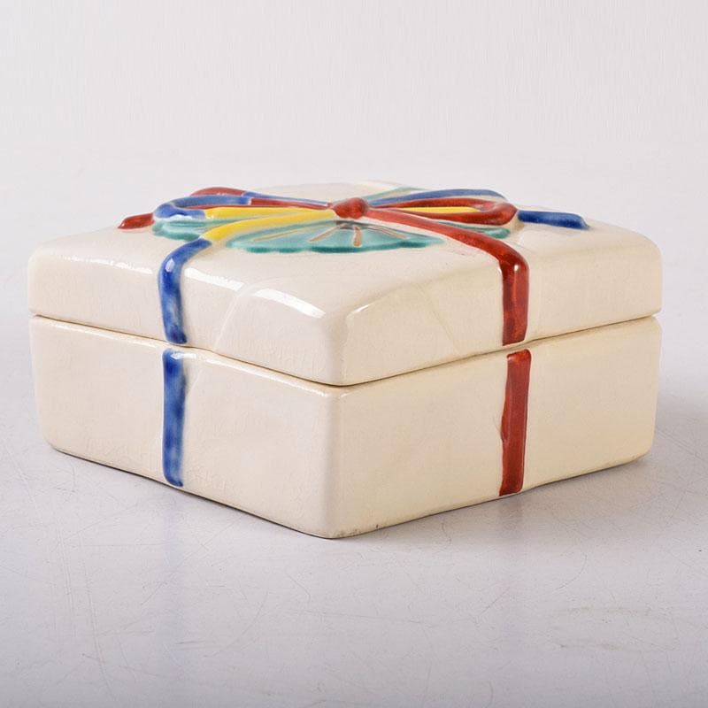 joshie　京焼　平安桐鳳造　仁清写玄猪包香合　共布共箱　V　R8150