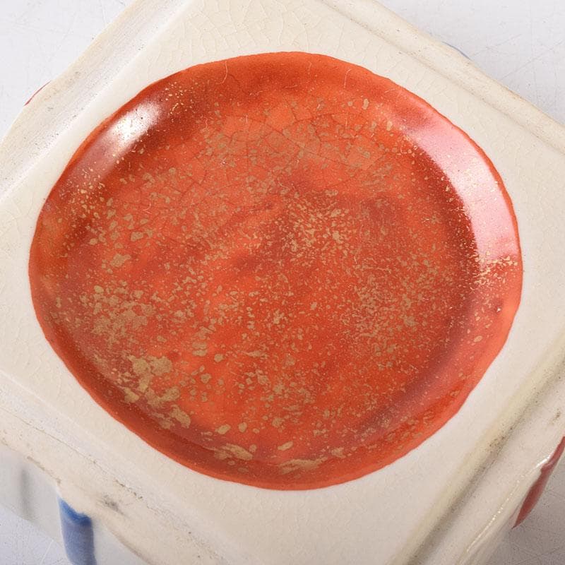 joshie　京焼　平安桐鳳造　仁清写玄猪包香合　共布共箱　V　R8150