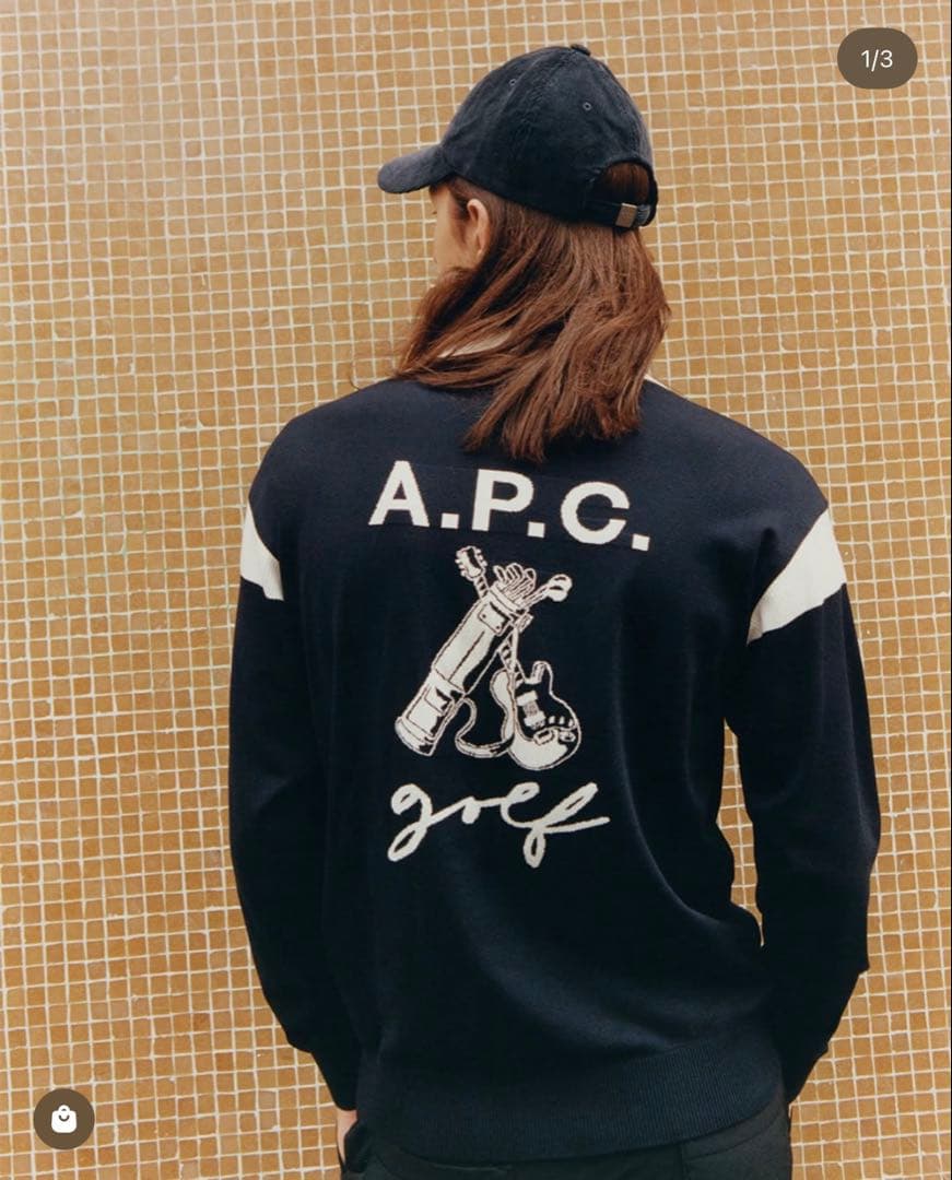 A.P.C. ゴルフ ポロシャツ Lサイズ ネイビー