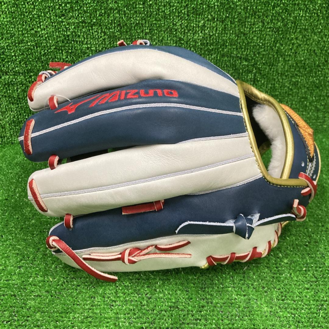 限定品 ミズノプロ 一般軟式用グラブ 内野手用 Dブルー×シルバー 新品