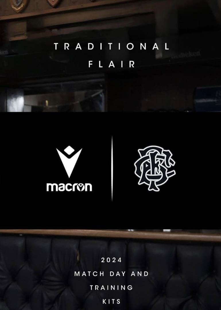 【新品未使用】Macron 2024年 ラグビー バーバリアンズ　長袖ポロ　L