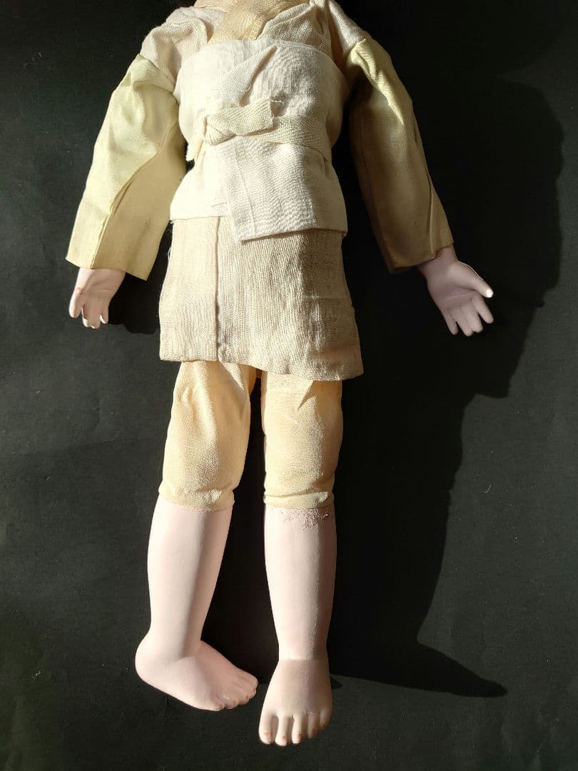 大正期　光龍斎　人毛張替え+修復　15号52cm お着物お任せ　お人形だけでも可