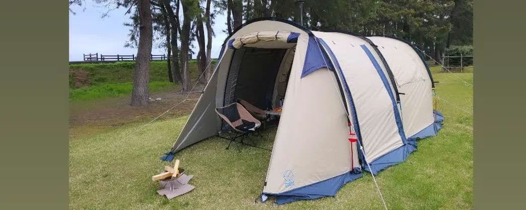 WHOLEEARTHベージュ トンネル型テント