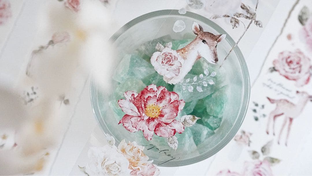 ⭐️SALE⭐️媛子文创《花鹿小径》海外マスキングテープ　マステ 【2561】