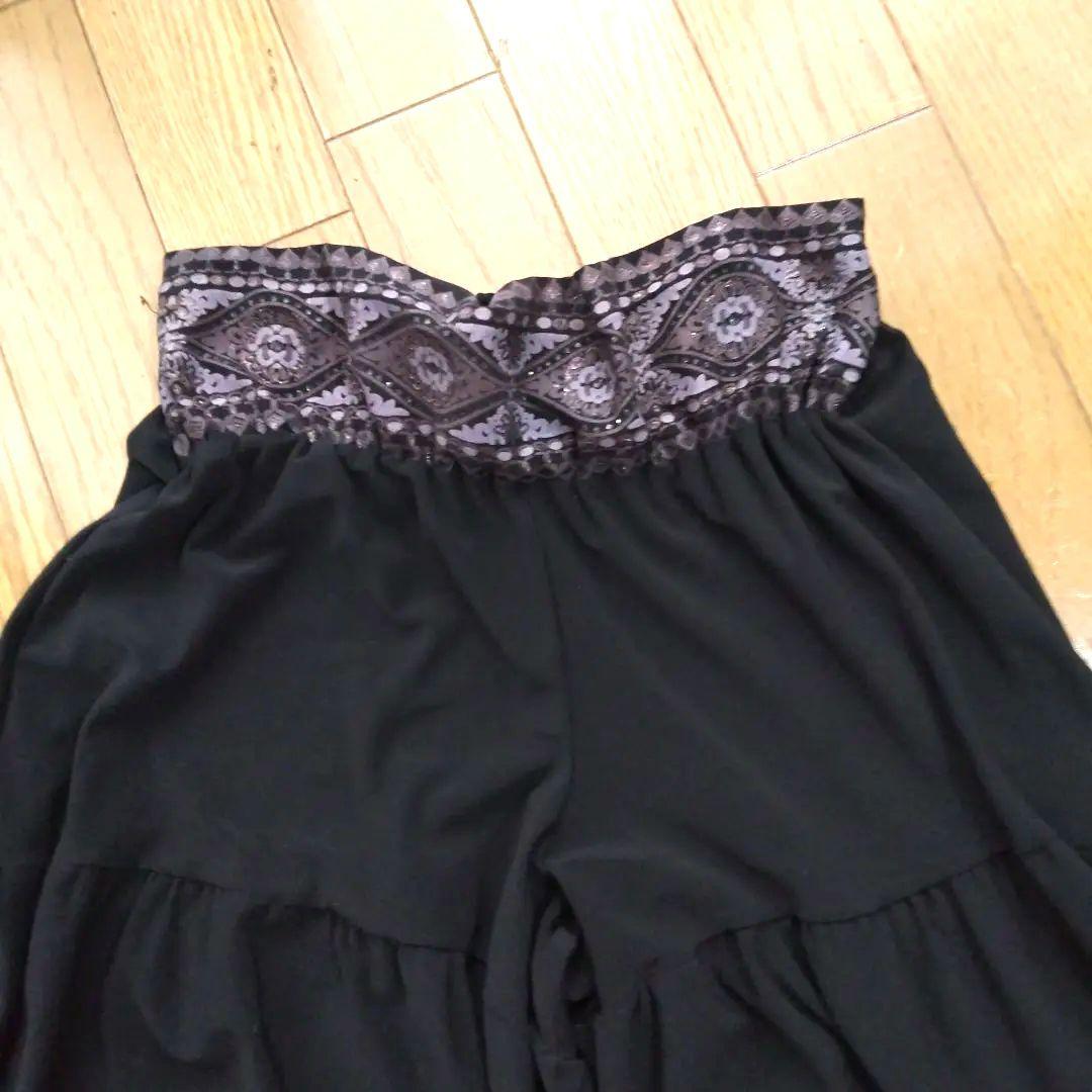 社交ダンス 黒のティアードパンツ