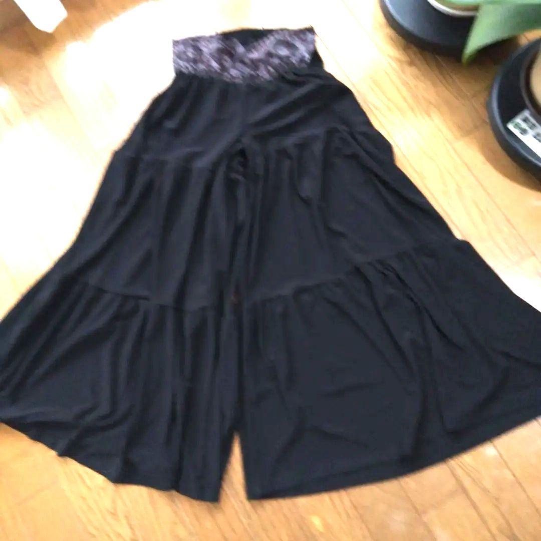 社交ダンス 黒のティアードパンツ