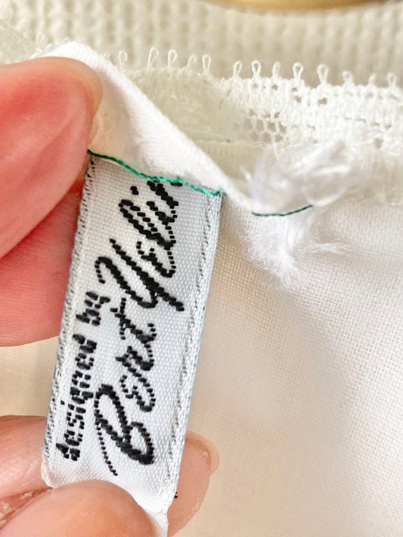 未使用美品★1970年代アメリカヴィンテージ★繊細刺繍のコットンロングワンピース