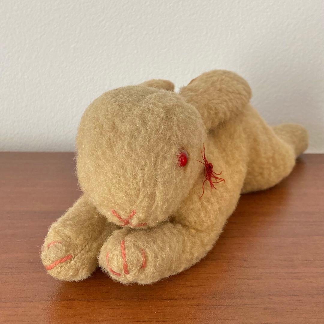 赤い目のウサギ　ぬいぐるみ　ドイツ　ヴィンテージ