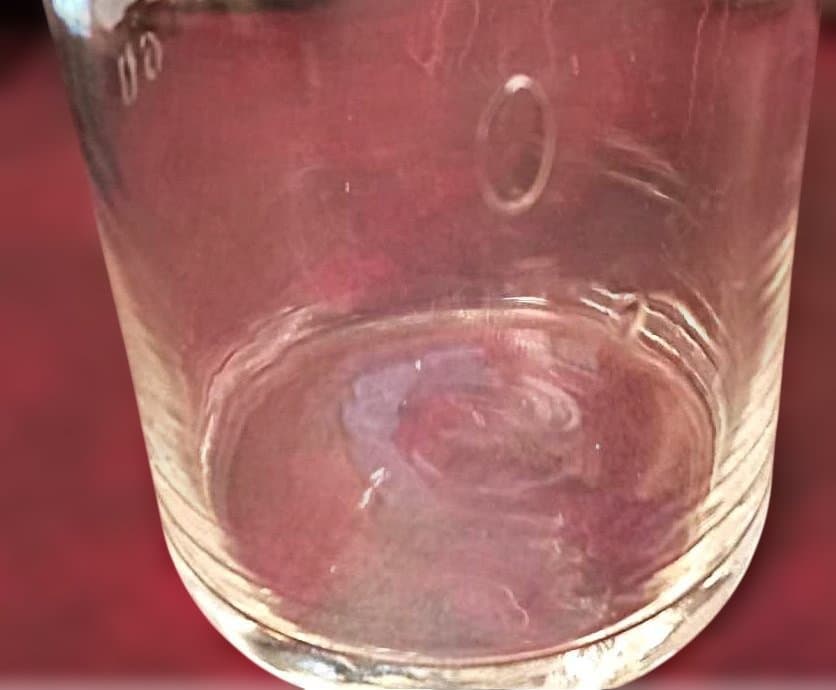 昭和レトロ 吹きガラス製 気泡有り 刻印入り 理化学硝子瓶 6本セット・美品