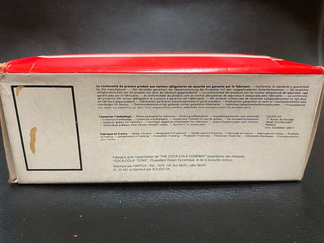 1/43スケール　コカコーラ　ダイキャストメタル　SOLIDO フランス製